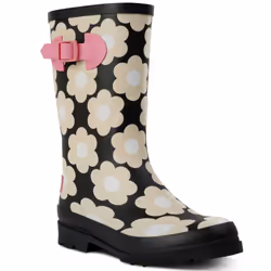 Regatta Womens Orla Kiely Quarter Adjustable Patterned Wellington Boots Wellies - 3 UK, Black Daisy