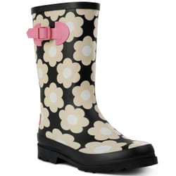Regatta Womens Orla Kiely Quarter Adjustable Patterned Wellington Boots Wellies - 3 UK, Black Daisy