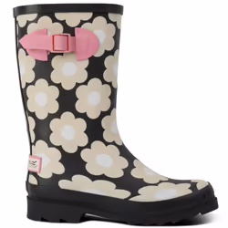 Regatta Womens Orla Kiely Quarter Adjustable Patterned Wellington Boots Wellies - 3 UK, Black Daisy