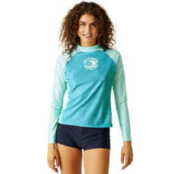 Regatta Mens Long Sleeve Outdoor Surfing Swim Swimming Rash Vest Guard T-Shirt - 16, Tahoe Blue