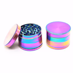 ProTech Herb Grinder, Metal Grinder Zinc Alloy 4 Layers with Pollen Catcher-Scraper and Magnetic Top-Portable Grinders, 40mm/50mm, Rainbo - 3.5 X4.5cm