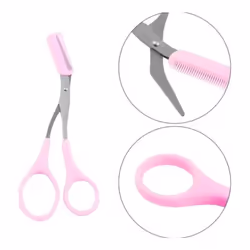 ProTech Professional Eyebrow Scissors with Comb, Stainless Steel Precision Eyebrow Trimmer Tool for Men and Women, Small Eyeb ...