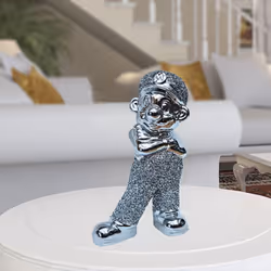 ProTech Crushed Diamond Mario Brother Ornament, Sparkly Crystallized Home DÃ©cor Accessories, Silver Bling Glittery Diamante Shelf DÃ©cor
