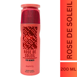 RiiFFS Deodorant Fresh Perfume Body Spray Fragrance, 8-10 Hours Long Lasting Freshness, UNISEX, Luxury Smelling Essence, 200ML, Grooming Gift - ROSE