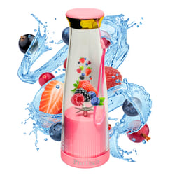 ProTech Portable Mini Electric Juicer, Smoothie Makers, 308ML Personal Small Blender Juicer, BPA Free, USB Rechargeable 6 Blades for Gym - Pink