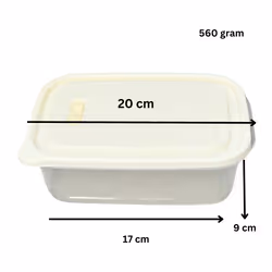 ProTech 4 Pcs Plastic Food Storage Canisters with Lids, Microwave Safe, BPA Free, Leak-Proof Kitchen Pantry Left Over Food Storage Boxes, Snap - Cream