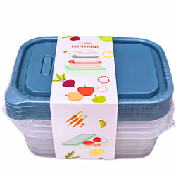 ProTech 4 Pcs Plastic Food Storage Canisters with Lids, Microwave Safe, BPA Free, Leak-Proof Kitchen Pantry Left Over Food St ...