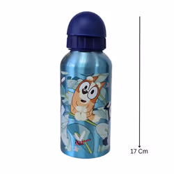 400ml Kids Bottle Blue with Multicolored Cartoon Design, Great for Travel