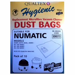 Numatic Microfibre Dust Bags (Pack of 10)