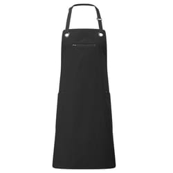 Premier Unisex Adult Barley Sustainable Contrast Stitching Full Apron - One Size, Black/Charcoal