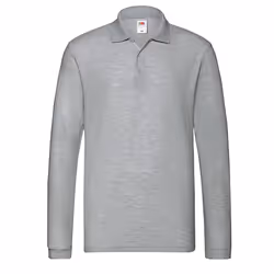 Fruit of the Loom Mens Premium Heather Long-Sleeved Polo Shirt - XL, Athletic Heather Grey