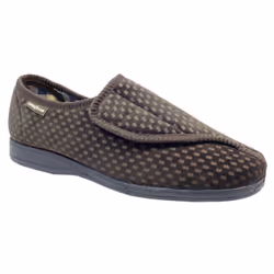 Goodyear Mens Columbus II Checked Slippers - 7 UK, Brown