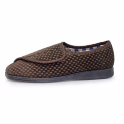 Goodyear Mens Columbus II Checked Slippers - 7 UK, Brown