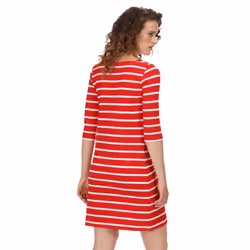 Regatta Womens/Ladies Paislee Stripe Casual Dress - 12 UK, True Red/White
