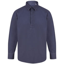 Front Row Unisex Adult Washed Cotton Drill Shirt - M, Navy