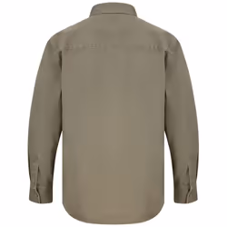 Front Row Mens Cotton Drill Overshirt - XL, Khaki