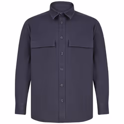 Front Row Mens Cotton Drill Overshirt - XS, Navy