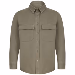 Front Row Mens Cotton Drill Overshirt - XS, Khaki