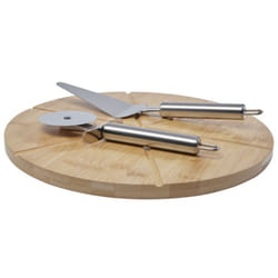 Seasons Mangiary Bamboo Pizza Cutter Set (Pack of 3)