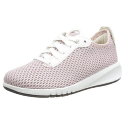 Geox Womens/Ladies Aerantis Leather Trainers - 7.5 UK, Antique Rose/White