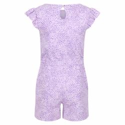 Regatta Childrens/Kids Dasie Animal Print Ruffle Playsuit - 5-6 Years, Pastel Lilac
