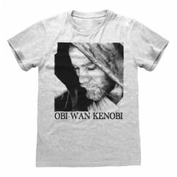 Star Wars Unisex Adult Obi Wan Kenobi Profile T-Shirt - S, Heather Grey