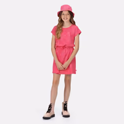 Regatta Childrens/Kids Catrinel Animal Print Casual Dress - 3-4 Years, Pink Fusion
