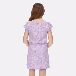 Regatta Childrens/Kids Catrinel Animal Print Casual Dress - 9-10 Years, Pastel Lilac