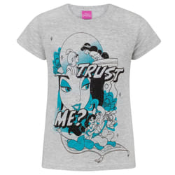 Aladdin Girls Trust Me T-Shirt - 5-6 Years, Grey/Blue/Black