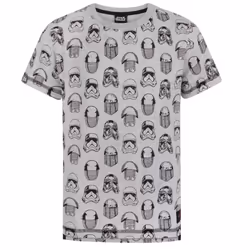 Star Wars: The Last Jedi Boys All-Over Print T-Shirt - 7-8 Years, Grey Marl/Black