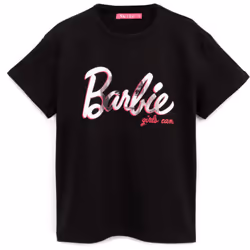 Barbie Girls T-Shirt (Pack of 2) - 7-8 Years, Black/White