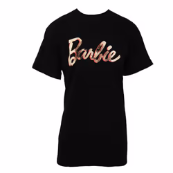 Barbie Womens/Ladies Oversized T-Shirt - L, Black/Pink