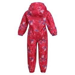 Regatta Childrens/Kids Pobble Peppa Pig Floral Waterproof Puddle Suit