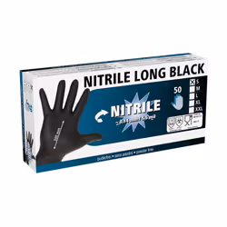 Battles Nitrile Disposable Gloves (Pack of 50) - S, Black