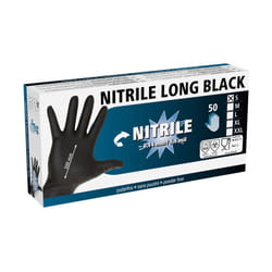 Battles Nitrile Disposable Gloves (Pack of 50) - S, Black