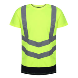Regatta Mens Pro Hi-Vis Short-Sleeved T-Shirt - L, Yellow/Navy