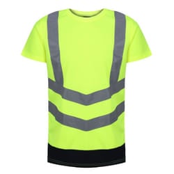 Regatta Mens Pro Hi-Vis Short-Sleeved T-Shirt - S, Yellow/Navy