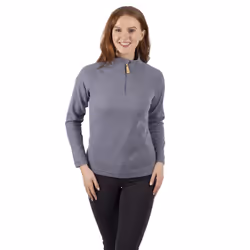 Trespass Womens/Ladies Olga Leather Fleece Top - S, Denim Blue Marl