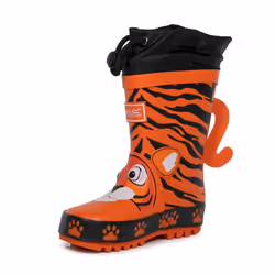 Regatta Childrens/Kids Mudplay Tiger Print Wellington Boots - 2 UK, Blaze Orange