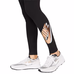 Nike Womens/Ladies Essential Printed High Waist Sports Leggings - XS, Black