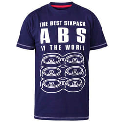 Duke Mens Marco D555 Printed Kingsize T-Shirt - XXL, Navy/White