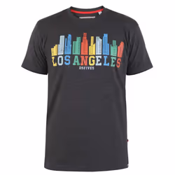 Duke Mens Hemford D555 Skyline Marl Kingsize T-Shirt - 3XL, Charcoal