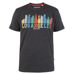 Duke Mens Hemford D555 Skyline Marl Kingsize T-Shirt - 3XL, Charcoal