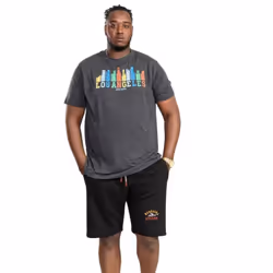 Duke Mens Hemford D555 Skyline Marl Kingsize T-Shirt - 3XL, Charcoal