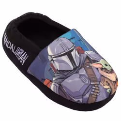 Star Wars: The Mandalorian Boys Slippers - 5 UK, Black/Blue