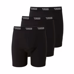 Duke Mens D555 Driver 2 Boxer Shorts (Pack of 3) - XL, Black