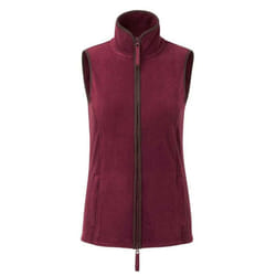 Premier Womens/Ladies Artisan Fleece Gilet - XS, Burgundy/Brown