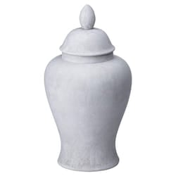 Hill Interiors Darcy Stone Effect Ginger Jar - 28cm x 13cm x 13cm, Stone