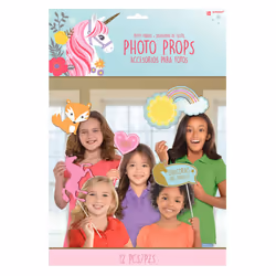 Amscan Magical Unicorn Photobooth Props Set (Pack of 12)