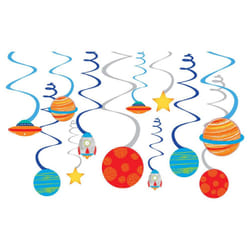 Amscan Blast Off Swirl Birthday Decoration Set (Pack of 12)